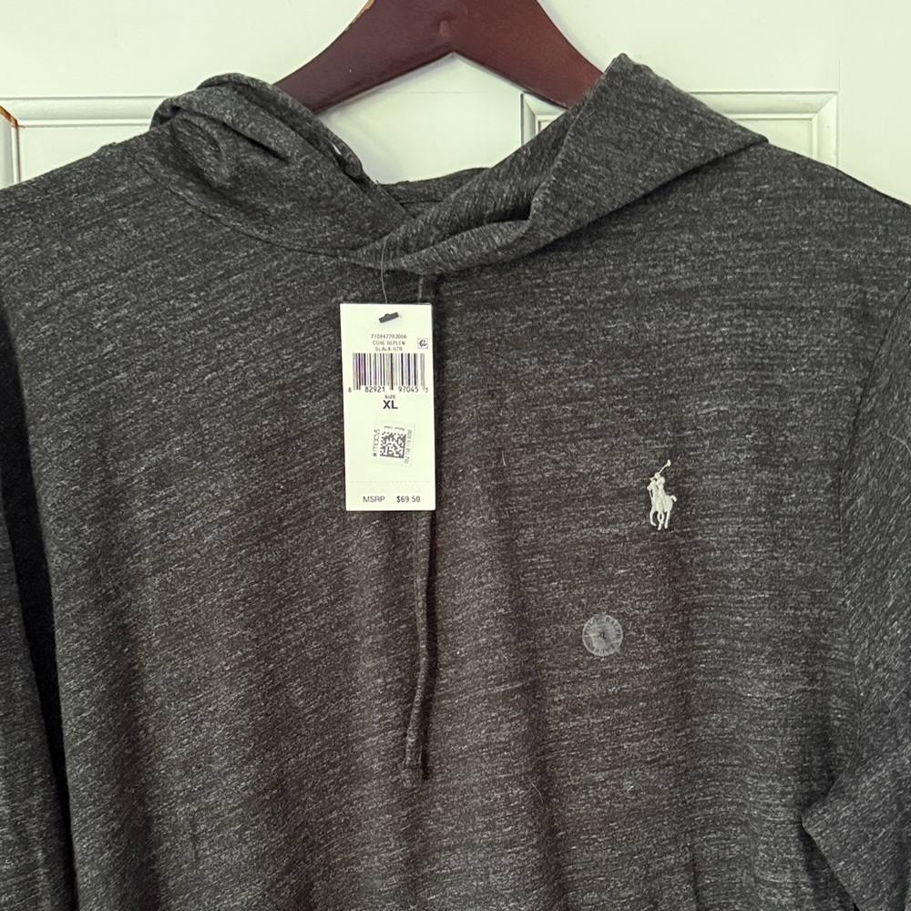 Polo by Ralph Lauren Men's Charcoal Hoodie, NWT